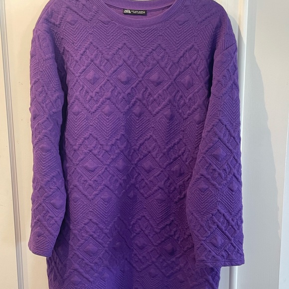 Purple Zara sweater dress.  Never worn, tags removed. - Picture 2 of 3